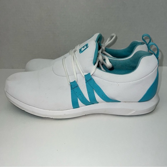 FootJoy FJ Leisure Slip On Golf Shoe White Light Blue 92908 Women Size 11Med - Picture 7 of 10